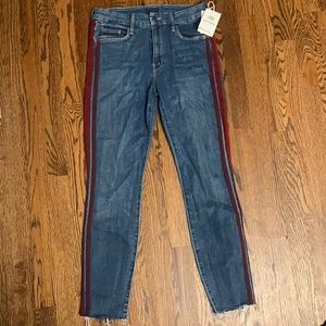 Mother Jeans with red stripe down side